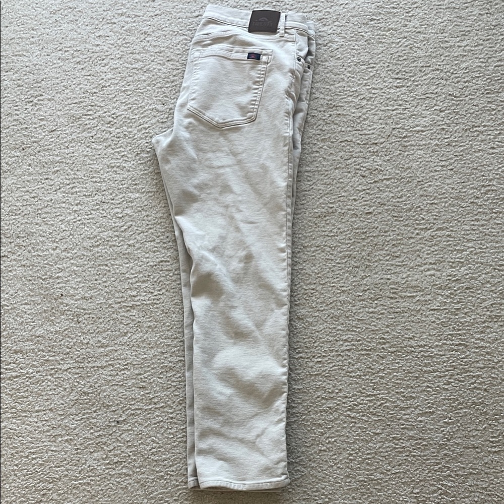 Faherty - Stretch Terry 5-Pocket Pant (Slim Fit) - Stone